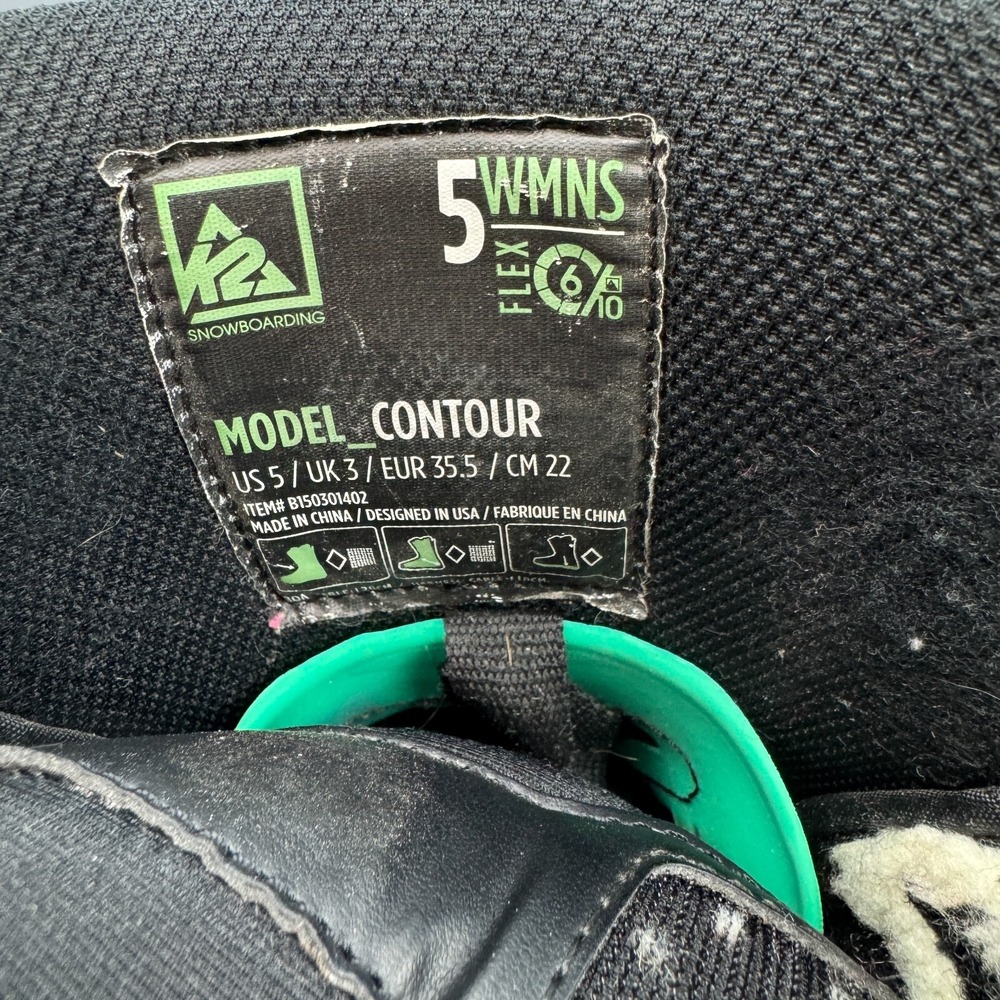 K2 Contour Snowboard Boots Women's 5 Blue BOA Harshmellow Grip Light Flex 6/10 - Picture 11 of 16